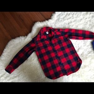 10 y/o boy red plaid Gap